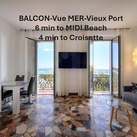 2 Chambres-balcon-vue Mer-felix Faure A2b231 * Cannes